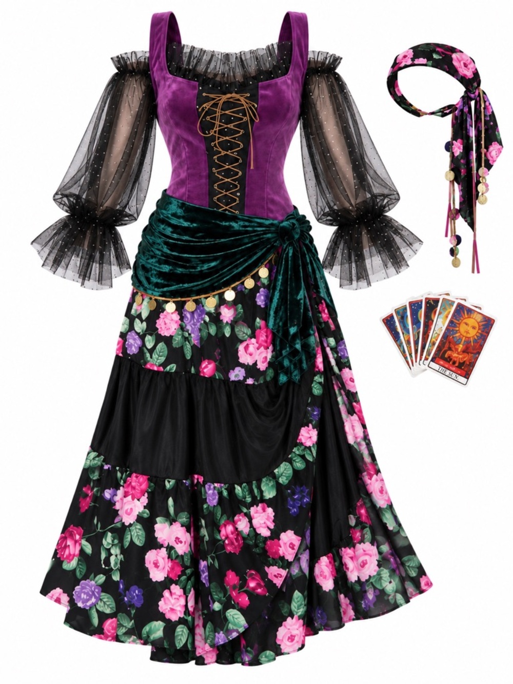 New - California Costumes Mystical Charmer Fortune Teller Costume | Size XS 4-6